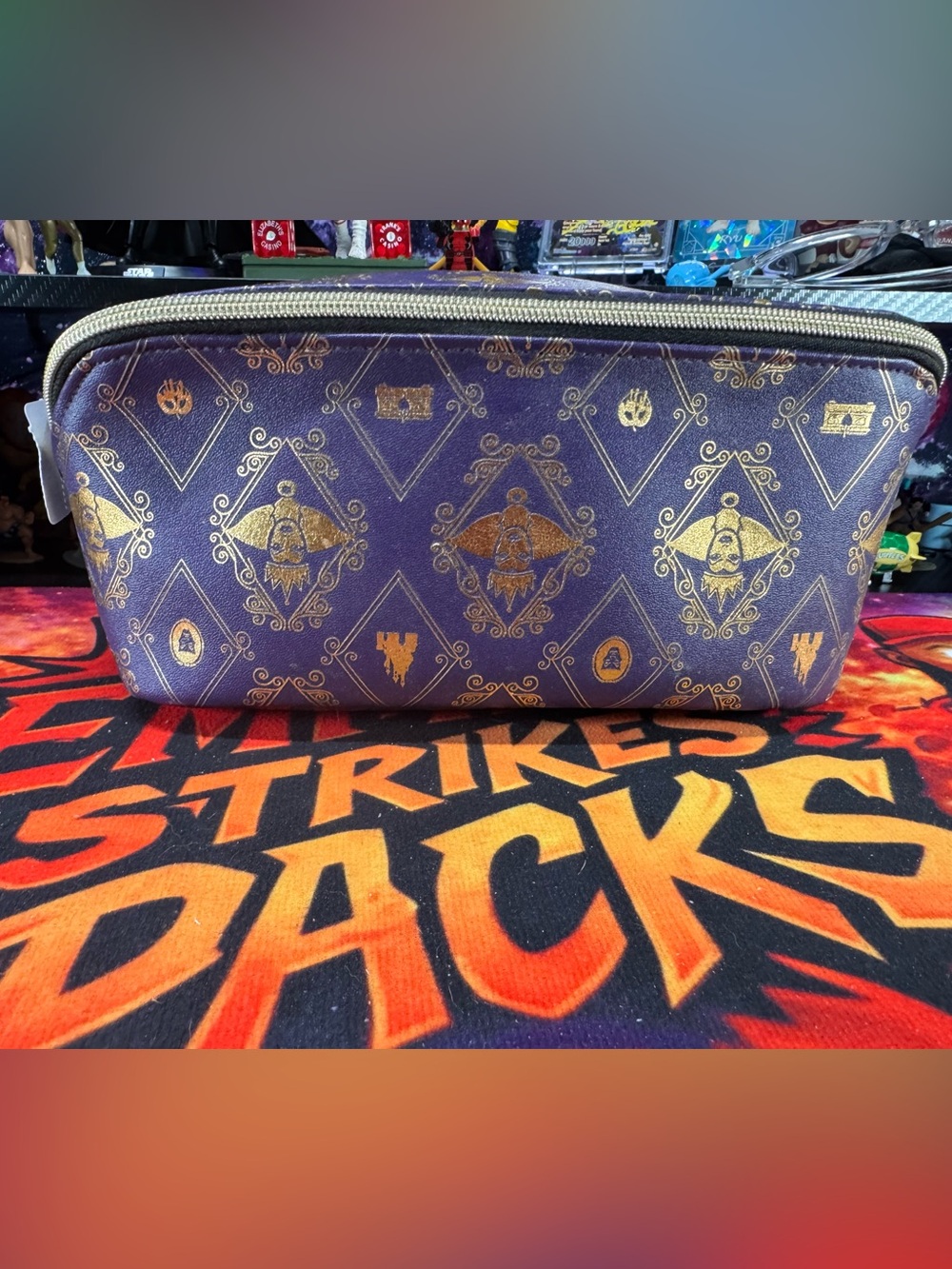 Bath and Body Works Purple and Gold Patterned Evil Queen Women’s Travel Pouch